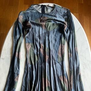 Zara Multicolor Abstract Long Sleeve Dress